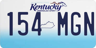 KY license plate 154MGN