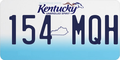 KY license plate 154MQH