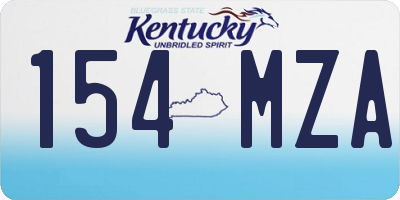 KY license plate 154MZA