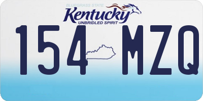 KY license plate 154MZQ