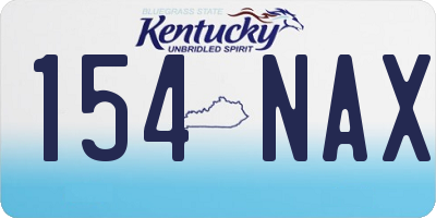 KY license plate 154NAX