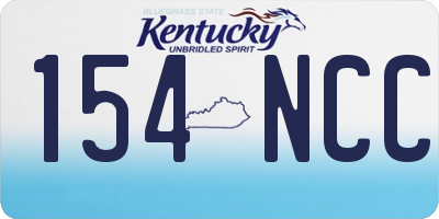 KY license plate 154NCC