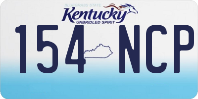 KY license plate 154NCP