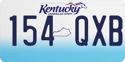 KY license plate 154QXB