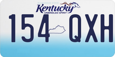 KY license plate 154QXH