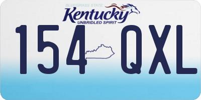 KY license plate 154QXL