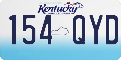 KY license plate 154QYD