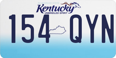 KY license plate 154QYN