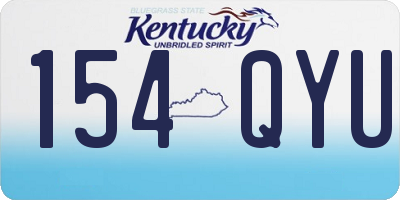 KY license plate 154QYU