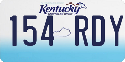 KY license plate 154RDY