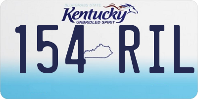 KY license plate 154RIL