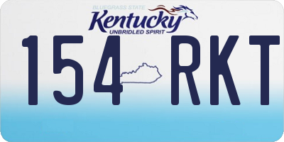 KY license plate 154RKT