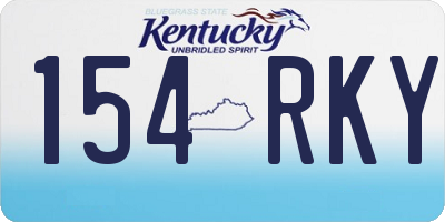 KY license plate 154RKY
