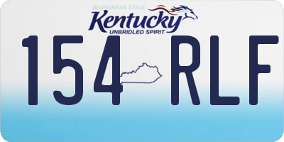 KY license plate 154RLF