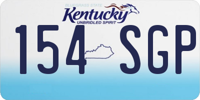 KY license plate 154SGP
