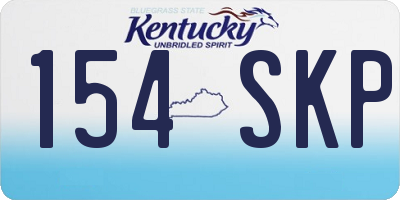KY license plate 154SKP