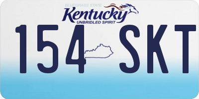 KY license plate 154SKT