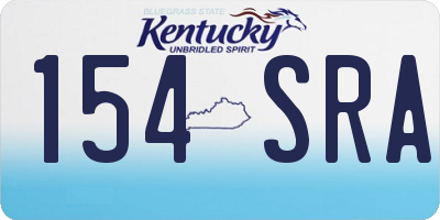 KY license plate 154SRA