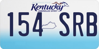 KY license plate 154SRB
