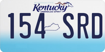 KY license plate 154SRD
