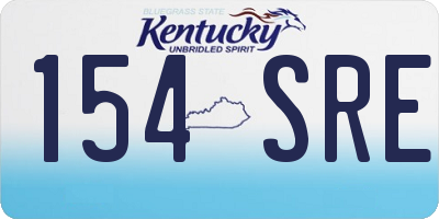 KY license plate 154SRE