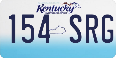 KY license plate 154SRG