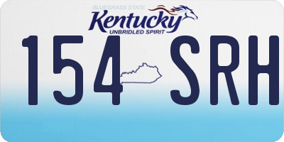KY license plate 154SRH
