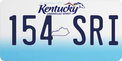KY license plate 154SRI