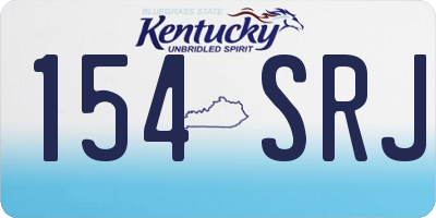 KY license plate 154SRJ