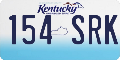 KY license plate 154SRK