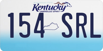 KY license plate 154SRL