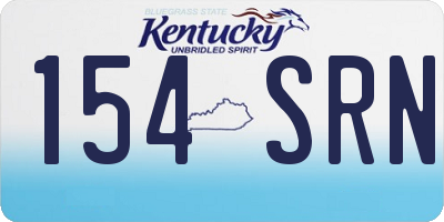 KY license plate 154SRN