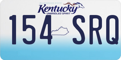 KY license plate 154SRQ