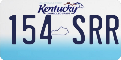 KY license plate 154SRR