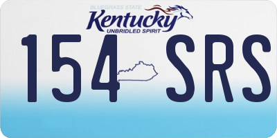 KY license plate 154SRS