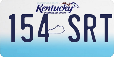 KY license plate 154SRT