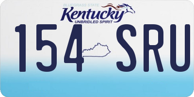 KY license plate 154SRU