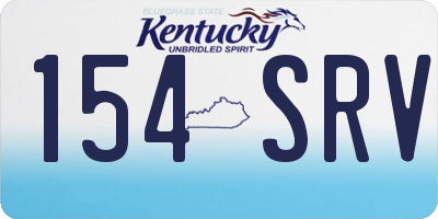 KY license plate 154SRV
