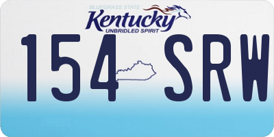 KY license plate 154SRW