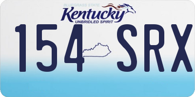 KY license plate 154SRX