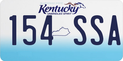 KY license plate 154SSA