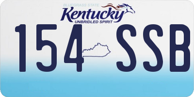 KY license plate 154SSB