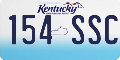 KY license plate 154SSC