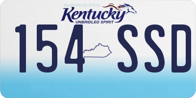 KY license plate 154SSD