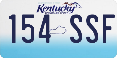 KY license plate 154SSF