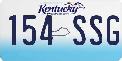 KY license plate 154SSG