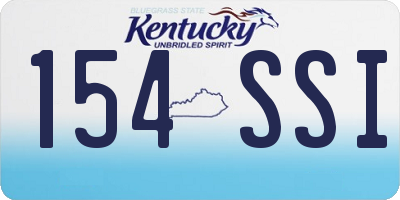 KY license plate 154SSI