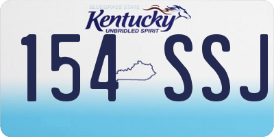 KY license plate 154SSJ