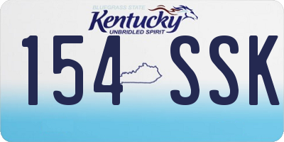 KY license plate 154SSK