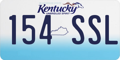 KY license plate 154SSL
